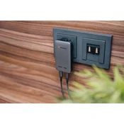 Polnilnik Verbatim Essentials Slim GaN 65 W - siv