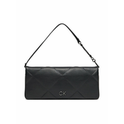 Ročna torba Calvin Klein Re-Lock Quilt Wristelet Clutch K60K611333 Črna