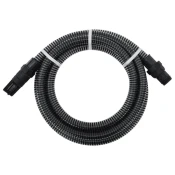 Vidaxl Sesalna cev s PVC priključki črna 1 7 m PVC