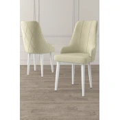 Hanah Home Set stolica Trex, 46x95x42 cm, 2 komada, Krem-bele