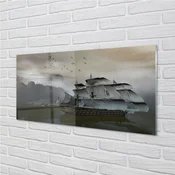 tulup.si Zidna obloga za kuhinju Ladja morje gore 140x70 cm
