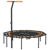 Homestar Fitness trampolin z nastavljivim ročajem 128x120x98-126 cm oranžna