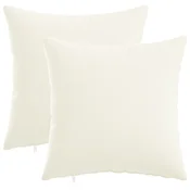 vidaXL Prevleka za blazino 2 kos HEERLEN Bela 40 x 40 cm Blago