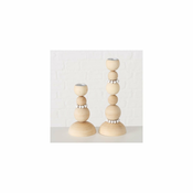 Komplet 2 lesenih svečnikov Boltze Beads