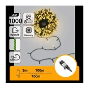 Aigostar - LED spoljašnje božicne lampice 1000xLED/8 funkcija 103m IP44 topla bela