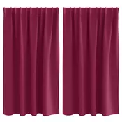 Zavjese za blackout s prstenovima 2 pcs Vinska crvena