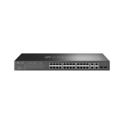 TP-Link Omada SL2428P mrežni prekidač Upravljano L2 Fast Ethernet (10/100) Podrška za napajanje putem Etherneta (PoE) 1U Crno