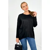 Sweater with front pockets black