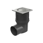 Enpro Odtok kanalizacije Side drain D 110 mm, dry flap, stainless steel grid, black