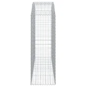 Gabionska košara s lukom 200x50x140/160 cm pocincano željezo