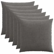 vidaXL Prevleka za blazino 6 pcs HEERLEN Temno siva 55 x 55 cm