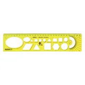 Šablonsko ravnalo OPTIMA fleksibilno žuto 30 cm 53064