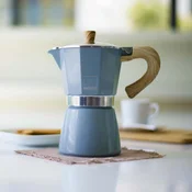 Kafetiera Venezia za 3 skodelice kave primerna za indukcijo, blue denim