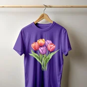 Camiseta Majica sa štampanim printom Cam 956, Unisex, Lavanda