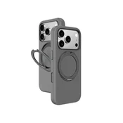 Etui AmazingThing Cloudie za iPhone 17 Pro z stojalom, siv