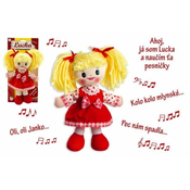Teddies Lucka rag lutka plišasta 30 cm Slovaško petje na kartici