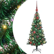 Vidaxl Umjetna preddekorirana božićna jelka med 150 LED Zelena 120 cm