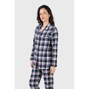 Ženska flanelna pižama NEREA XL Temno modra