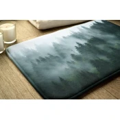 tulup.si Kopalniške preproge Megleni gozd 90x60 cm Bela in siva