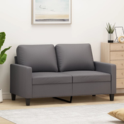 vidaXL Dvosed siva 120 cm umetno usnje