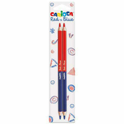 Red &amp, Blue 2-delni set modro-rdečih svinčnikov z dvema konicama - Carioca