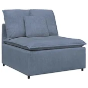 Vidaxl Modularni kavč z blazinami moder 100 cm