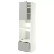 METOD / MAXIMERA Visoki element za ugradb uredaje, bijela/Havstorp svijetlo siva, 60x60x220 cm