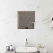 vidaXL LED kopalniško ogledalo Transparentno 40 x 40 cm kaljeno steklo