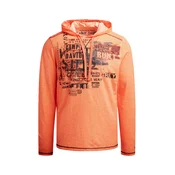 CAMP DAVID Majica pastelno oranžna / burgund / črna