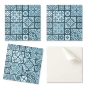 shumee Paket samolepilnih vinilnih ploščic z geometrijskimi mozaičnimi vzorci 9x30x30 cm