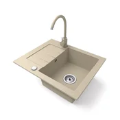 Set pomivalno korito Celje – B + enoročna armatura BAS-1 (bež)