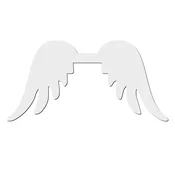 shumee Beli spominski komplet za spominke z angelskimi krili iz makrameja, 10 kosov, MDF okraski