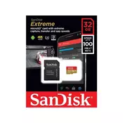 SANDISK MICRO SD 32GB Extreme + adapter SDSQXAF-032G-GN6MA