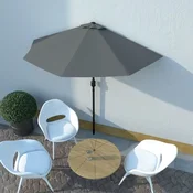 shumee vidaXL Balkonski senčnik z aluminijastim drogom, 270 x 135 cm, antraciten