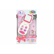 Otroški telefon roza na baterije