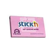 Samolepilni blok, 76x127 mm, 100 listov, STICK N 360°, roza, 100 listov