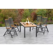 Gardenson Raztegljiva Vrtna Miza Tilos, Masivno, 150-200x90