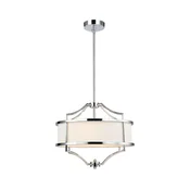 Open Design OR80902 - Luster na šipci STESSO 4xE27/15W/230V precnik 42 cm, hrom/bela