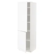 METOD Visoki element s policama/2 vrata, bela Enköping/bela im. drveta, 60x60x200 cm