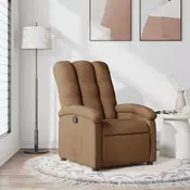 Vidaxl vidaXL Naslanjač, rjav, oblazinjen s tkanino
