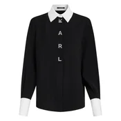 Karl Lagerfeld Bluza črna / bela