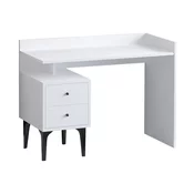Pisalna miza Kailua 2351 S predali, 72x100x45cm, Črna, Bela