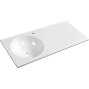 SAPHO JUNO Levo Pravokotno Umyvadlo, Lit Marmor, 100x47cm, Bela
