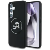 Originalen KARL LAGERFELD ovitek MagSafe Samsung Galaxy S25 5G - Heads - črn - KLHMS25SSKCHTCK