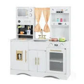COSTWAY Lesena kuhinja za otroke Igrača 102 x 35 x 110 cm, (5000231391)