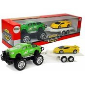 Set of Vehicles Yellow Sportcars Green Off-Road with FrictionGO – Kart na akumulator – (B-Stock) crveni