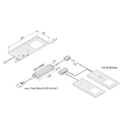 Hera LED svetilka pod omarico Eco-Pad F 2x komplet 3.000K črna - Kuhinja - Sodobni - Kovina