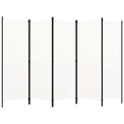 vidaXL vidaXL Paravan 5-delni bel 250x180 cm, (20619916)
