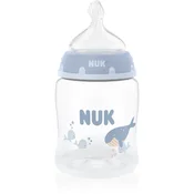 NUK First Choice Whale steklenička z indikatorjem temperature 0m+ 150 ml