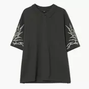 Cropp - Polo majica s printom - tamno siva